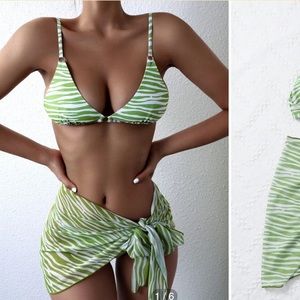 Green Zebra Bikini